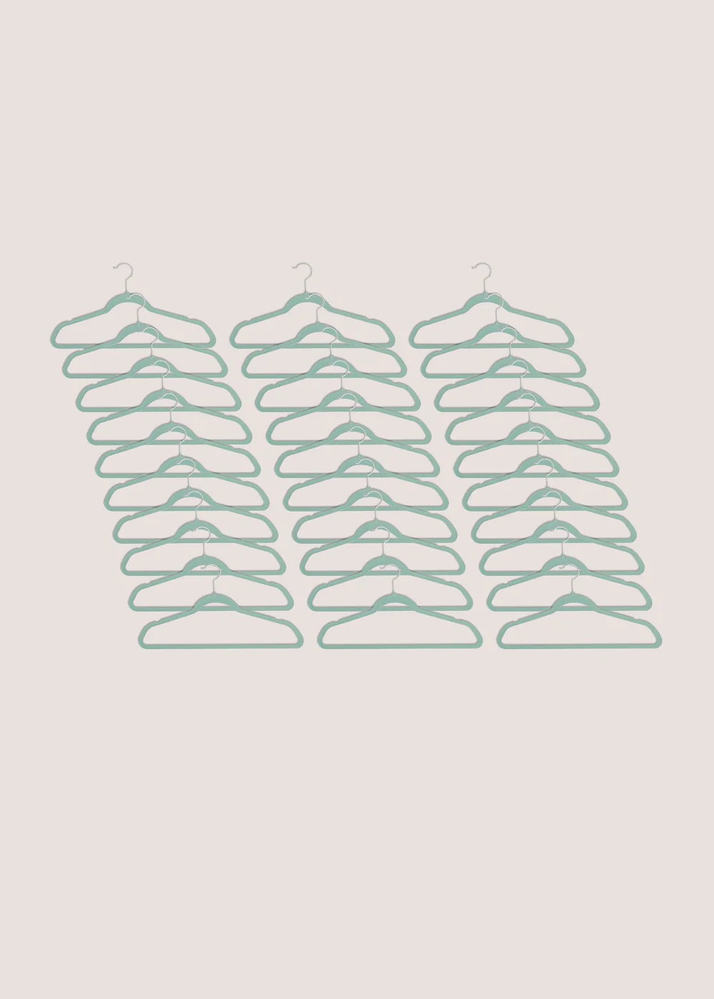 30 Pack Green Hangers (45cm x 24cm) Image 1
