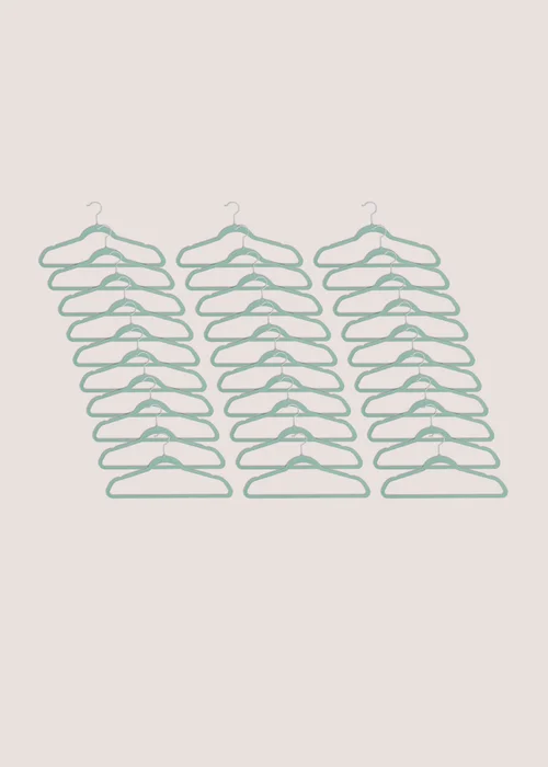 30 Pack Green Hangers (45cm x 24cm) Image 1