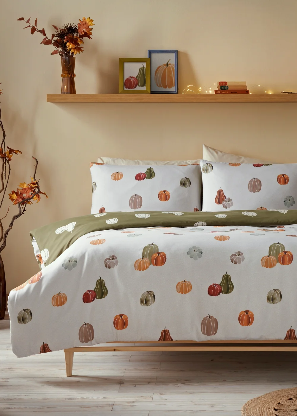 Orange Pumpkin Duvet Set - Single Image 1