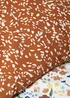 Orange Watercolour Floral Pattern Duvet Set - Single Image 3