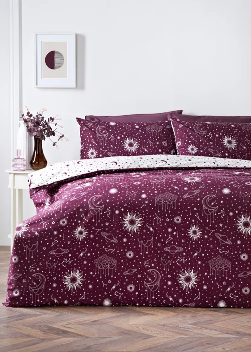 Purple Celestial Duvet Set - Single Image 1