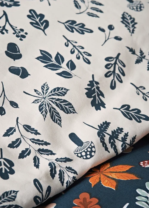 Navy Autumn Duvet Set - Single Image 3