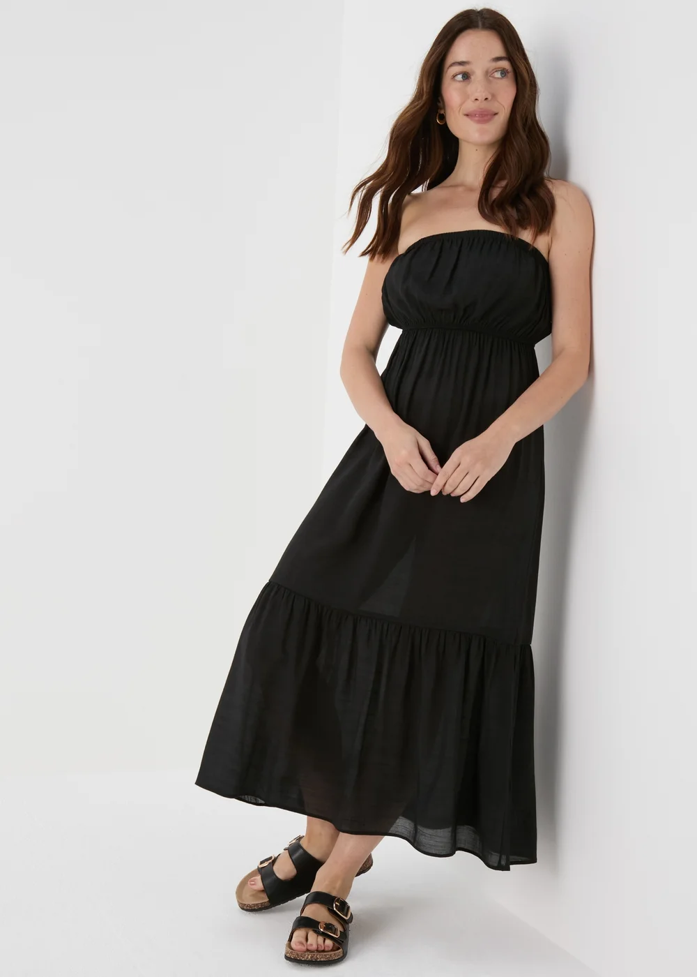 Black Bandeau Maxi Dress - XS Image 1
