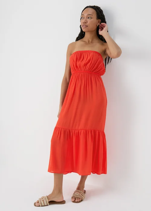 Red Bandeau Maxi Dress - XS Image 1