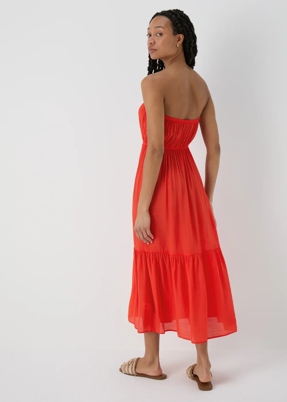 Red Bandeau Maxi Dress - XS Image 2