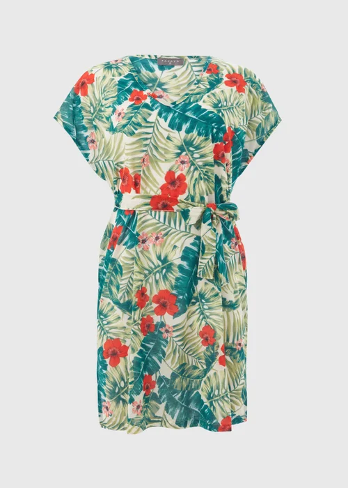 Green Tropical Print Kaftan - XS Image 3