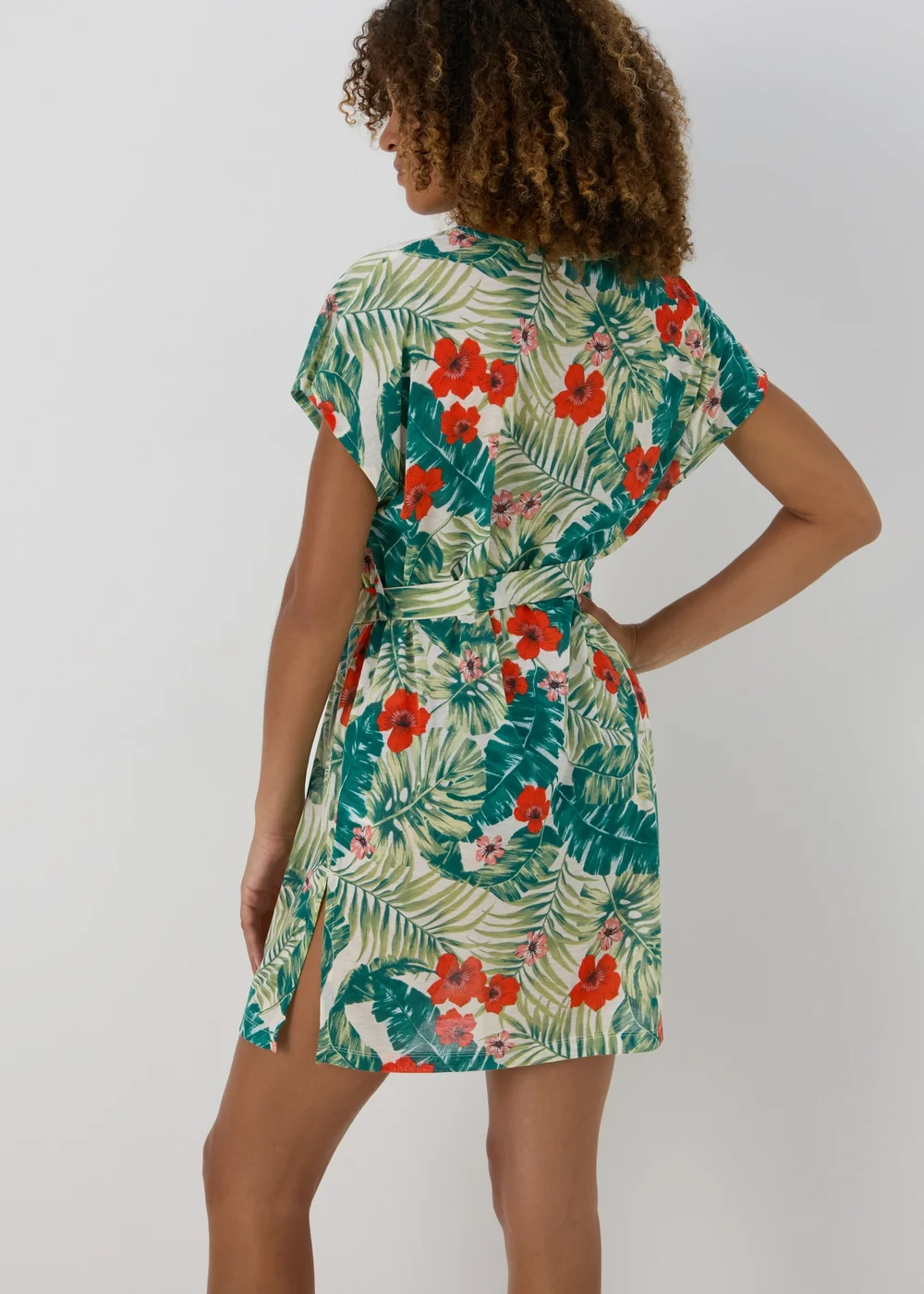Green Tropical Print Kaftan - XS Image 2