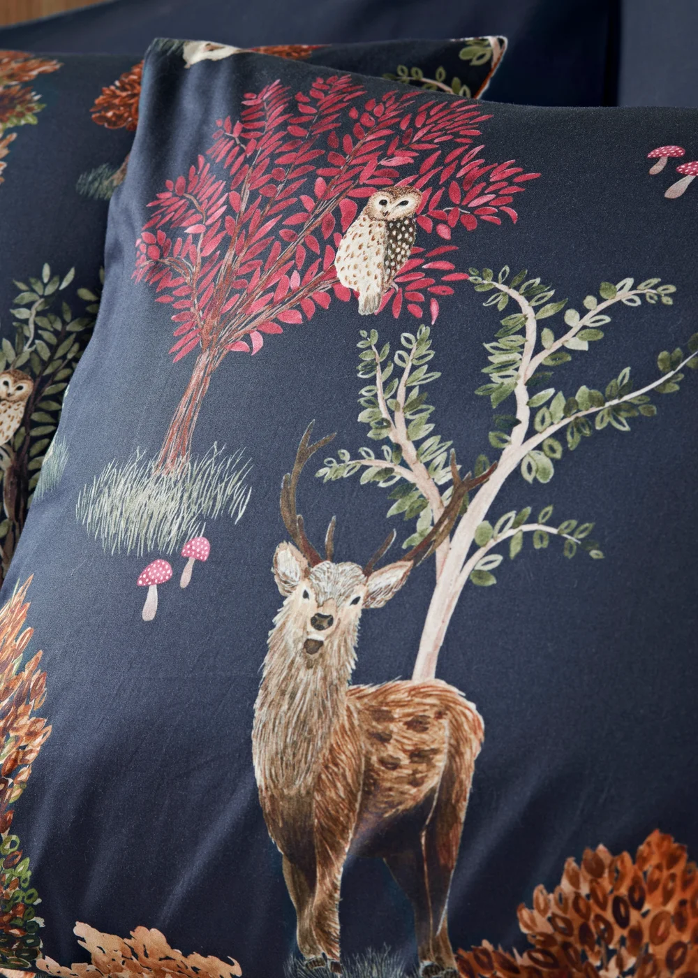 Navy Woodland Animals Duvet Set - Double Image 2