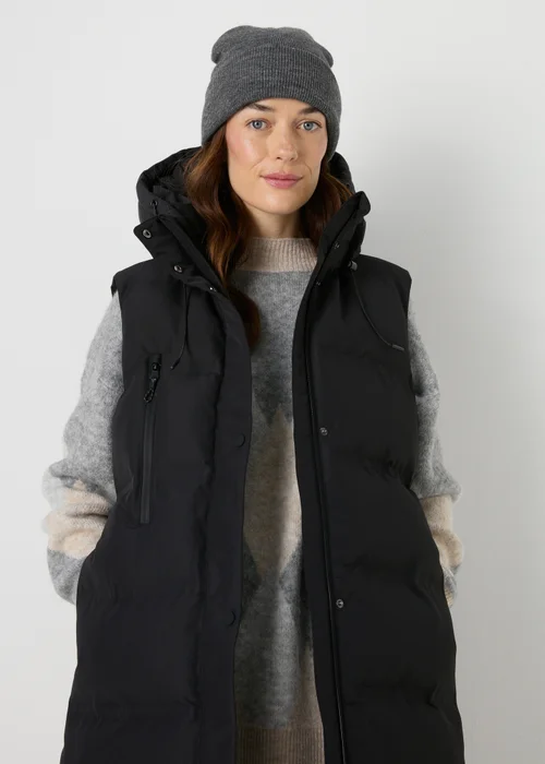 Black Technical Long Padded Gilet - 8 Image 1