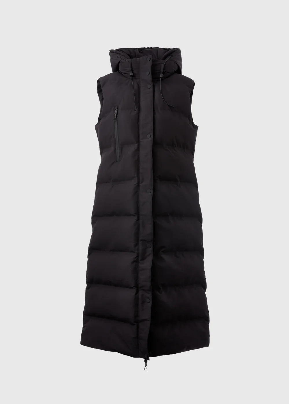 Black Technical Long Padded Gilet - 8 Image 4