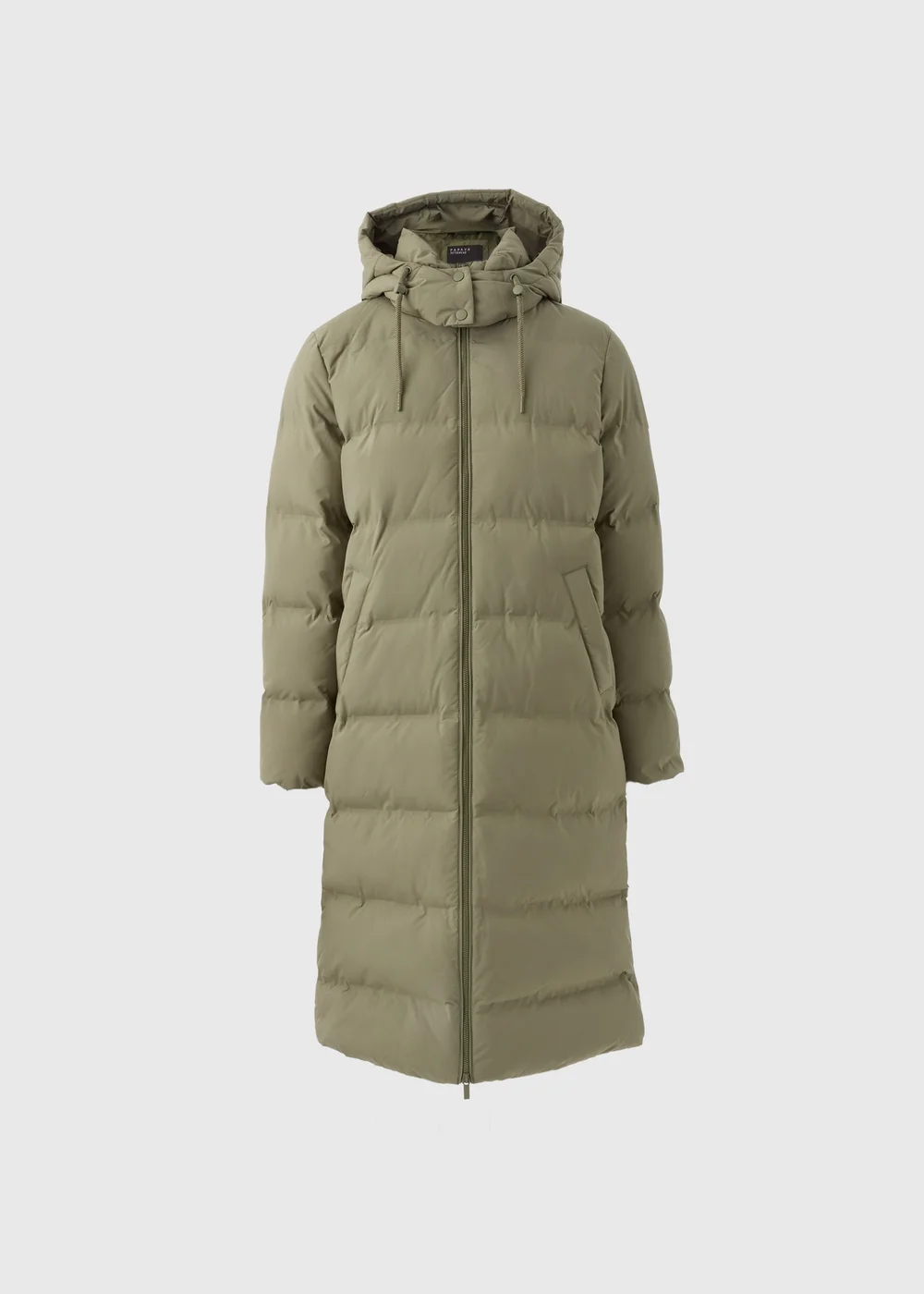 Khaki Long Padded Coat - 8 Image 5