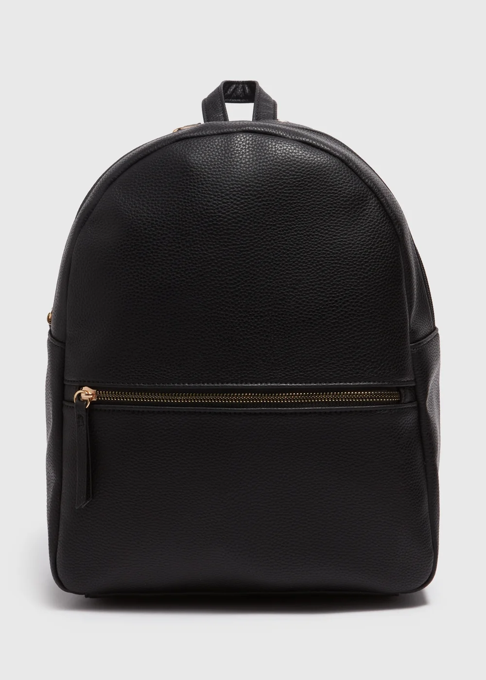 Black PU Backpack - One Size Image 3