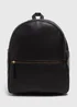 Black PU Backpack - One Size Image 3