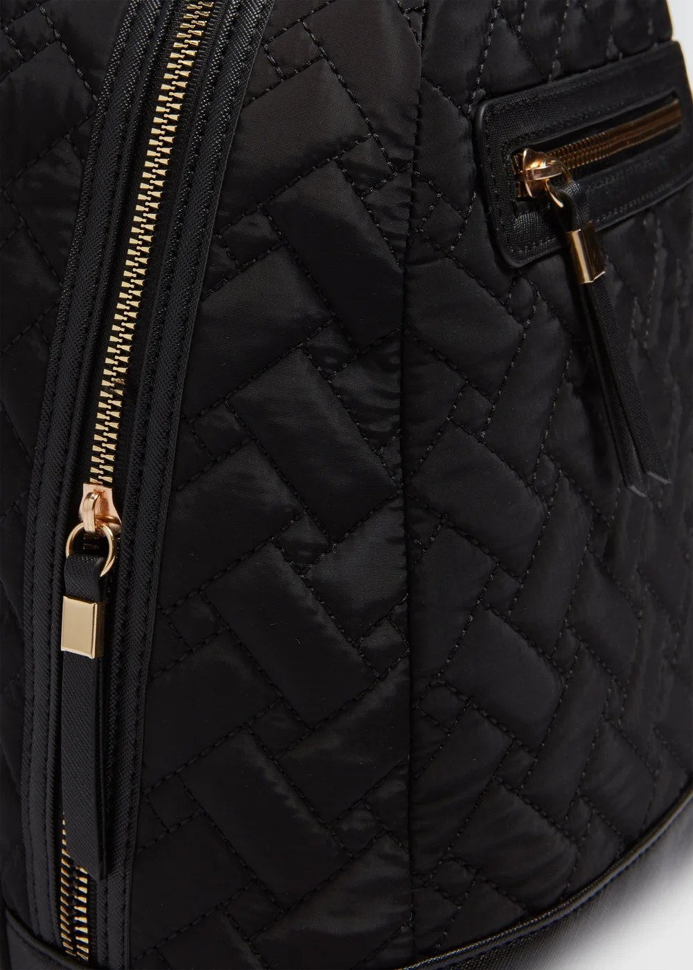 Black Textured Backpack - One Size Image 2