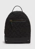Black Textured Backpack - One Size Image 1