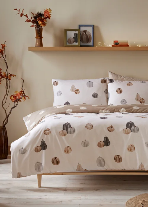 Natural Pumpkin Duvet Set - Single Image 1