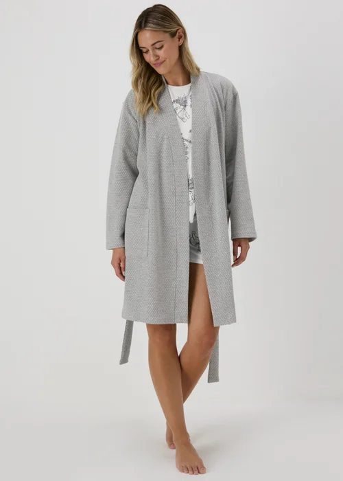 Grey Waffle Dressing Gown - Extra small Image 1