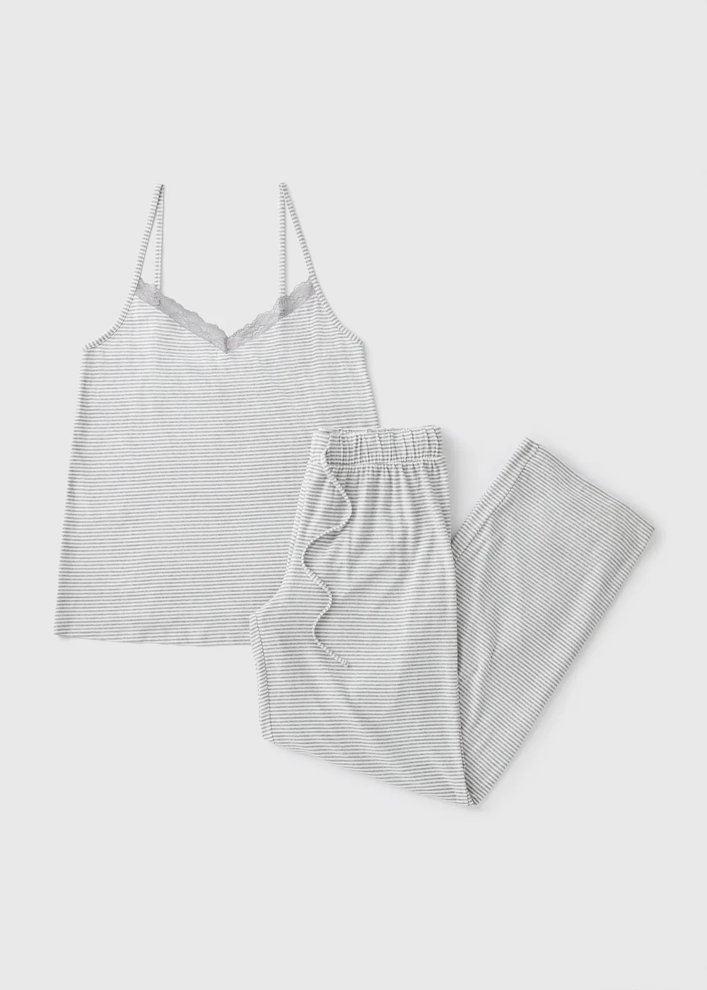 Grey Stripe Pyjama Set - Extra small Image 4