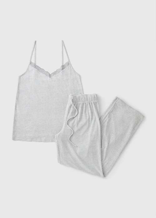 Grey Stripe Pyjama Set - Extra small Image 4