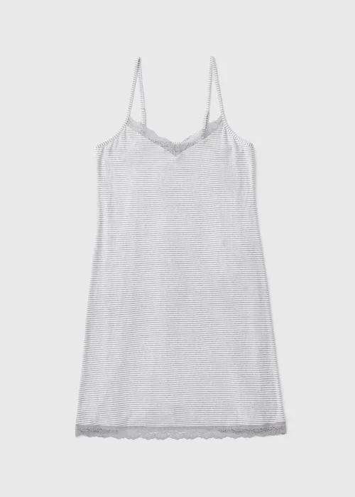 Grey Stripe Nightie - Small Image 4