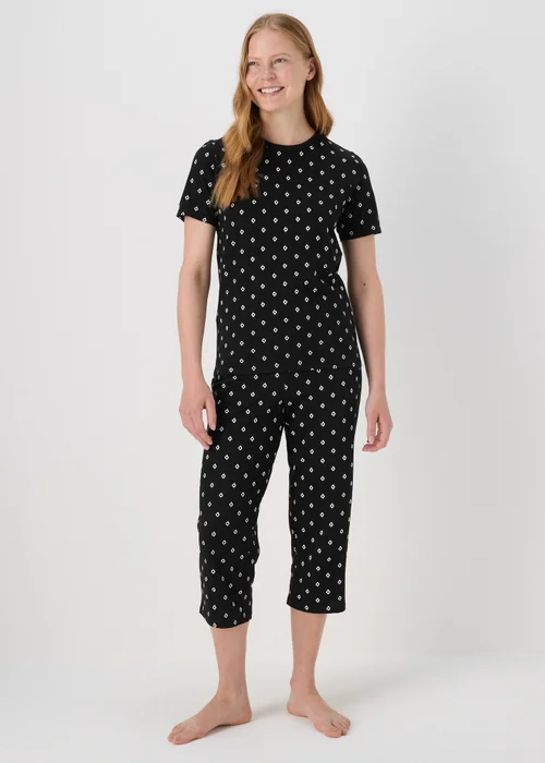 Black Patterned Pyjama Set - Extra small Image 1
