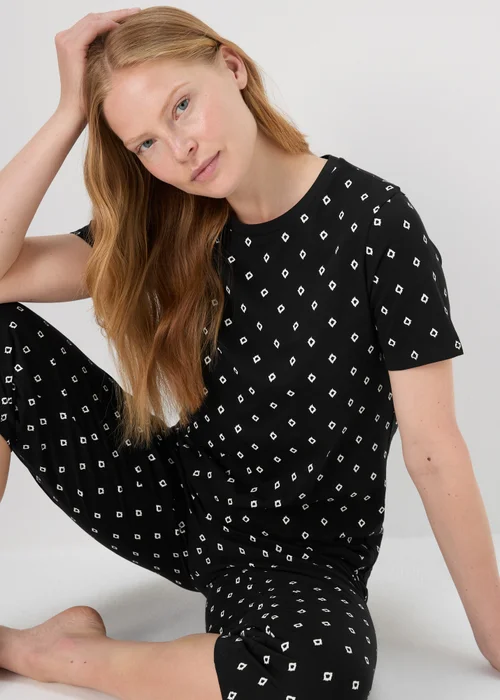 Black Patterned Pyjama Set - Extra small Image 3