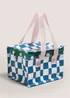 Blue Checked Lunch Bag Image 1