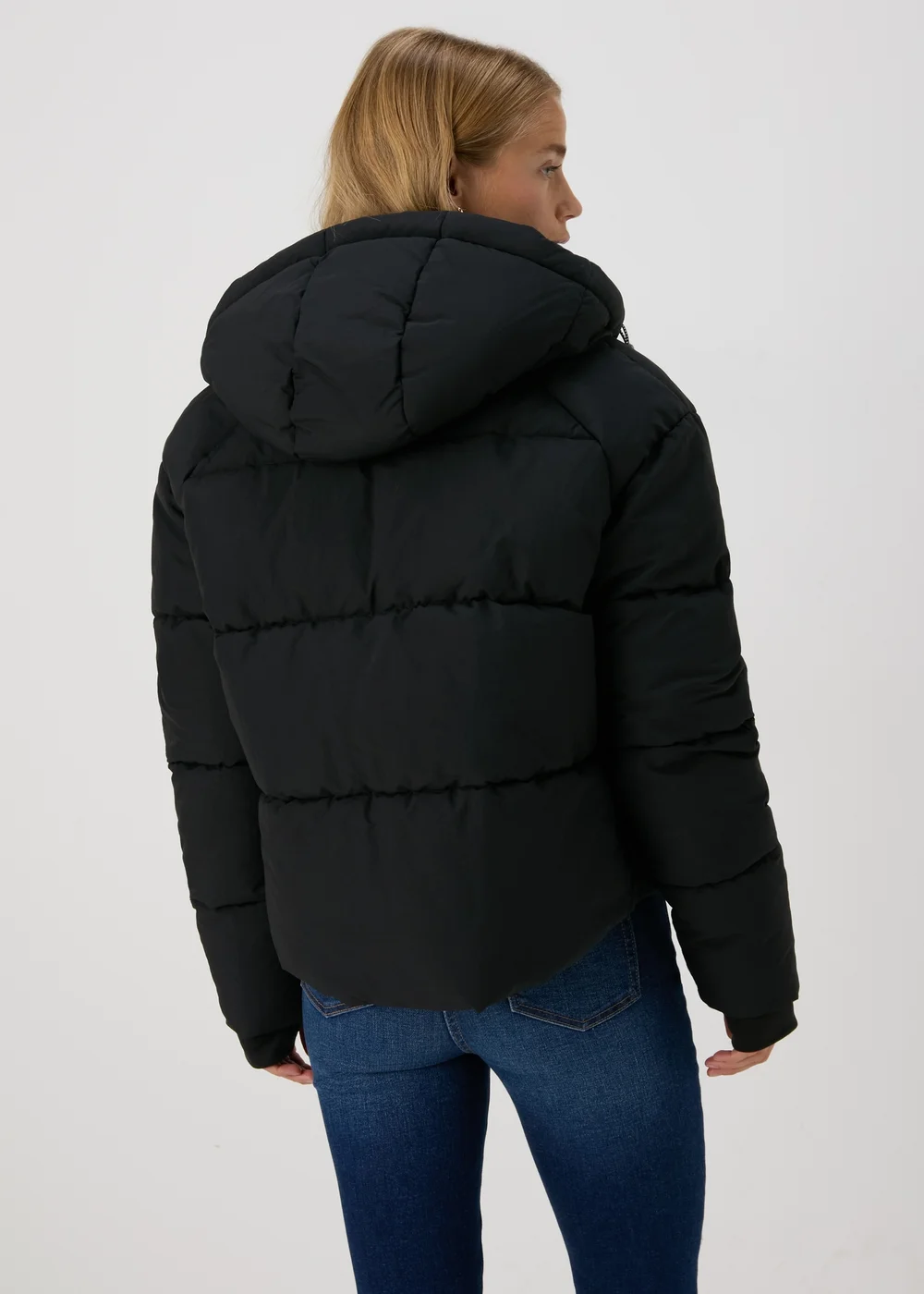 Black Padded Short Coat - 8 Image 2