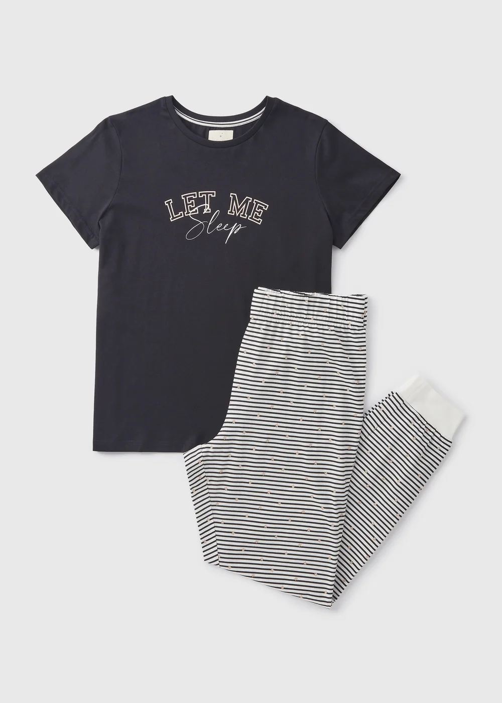 Charcoal Let Me Sleep Pyjama Set - Extra small Image 4