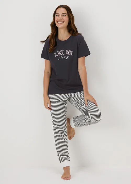 Charcoal Let Me Sleep Pyjama Set - Extra small Image 1