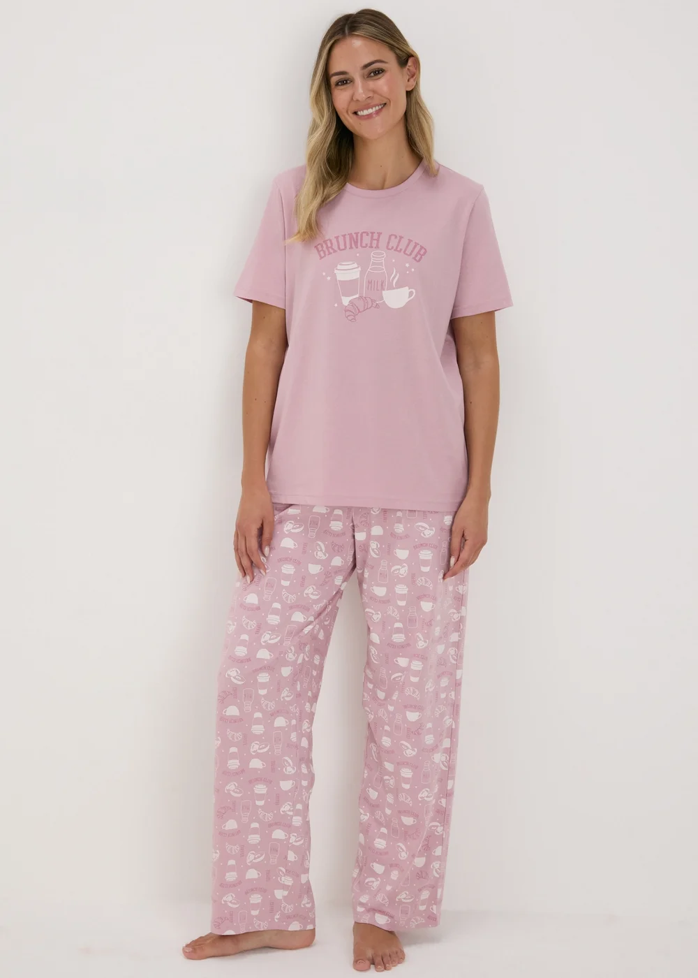 Pink Brunch Club Pyjama Set - Extra small Image 1