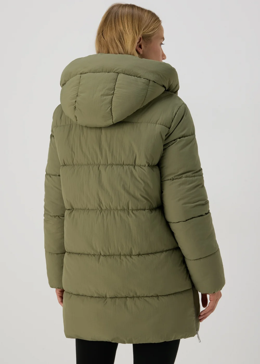 Khaki Mid Padded Coat - 8 Image 2