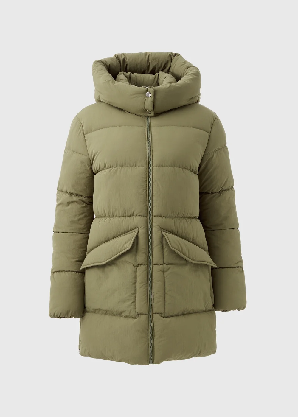 Khaki Mid Padded Coat - 8 Image 5
