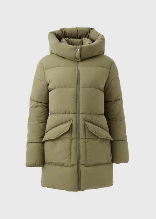 Khaki Mid Padded Coat - 8 Image 5