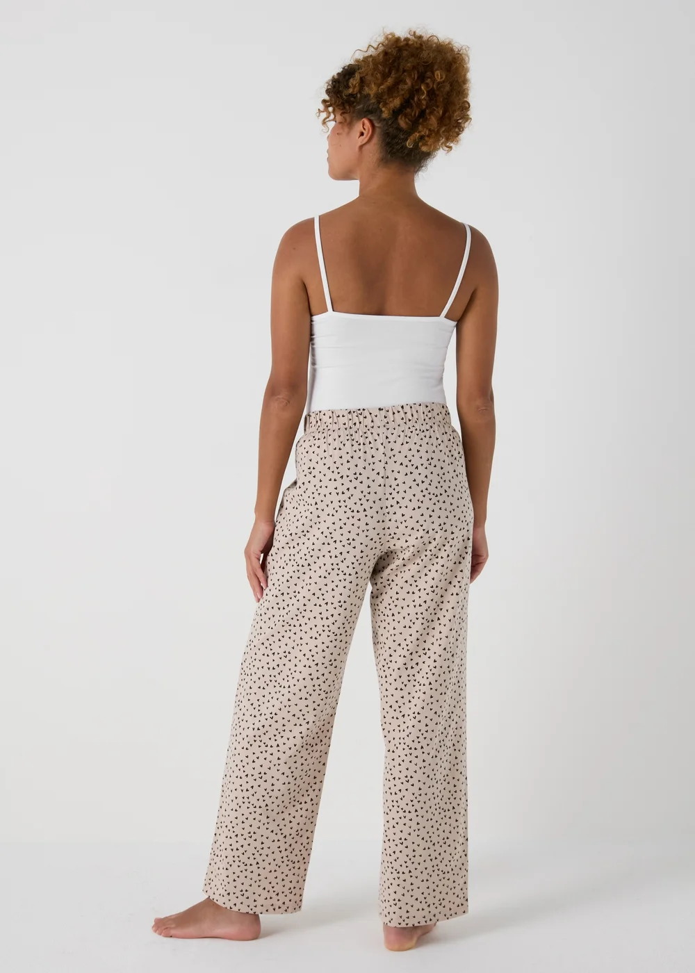 Beige Wide Leg Pyjama Bottoms - Extra small Image 2
