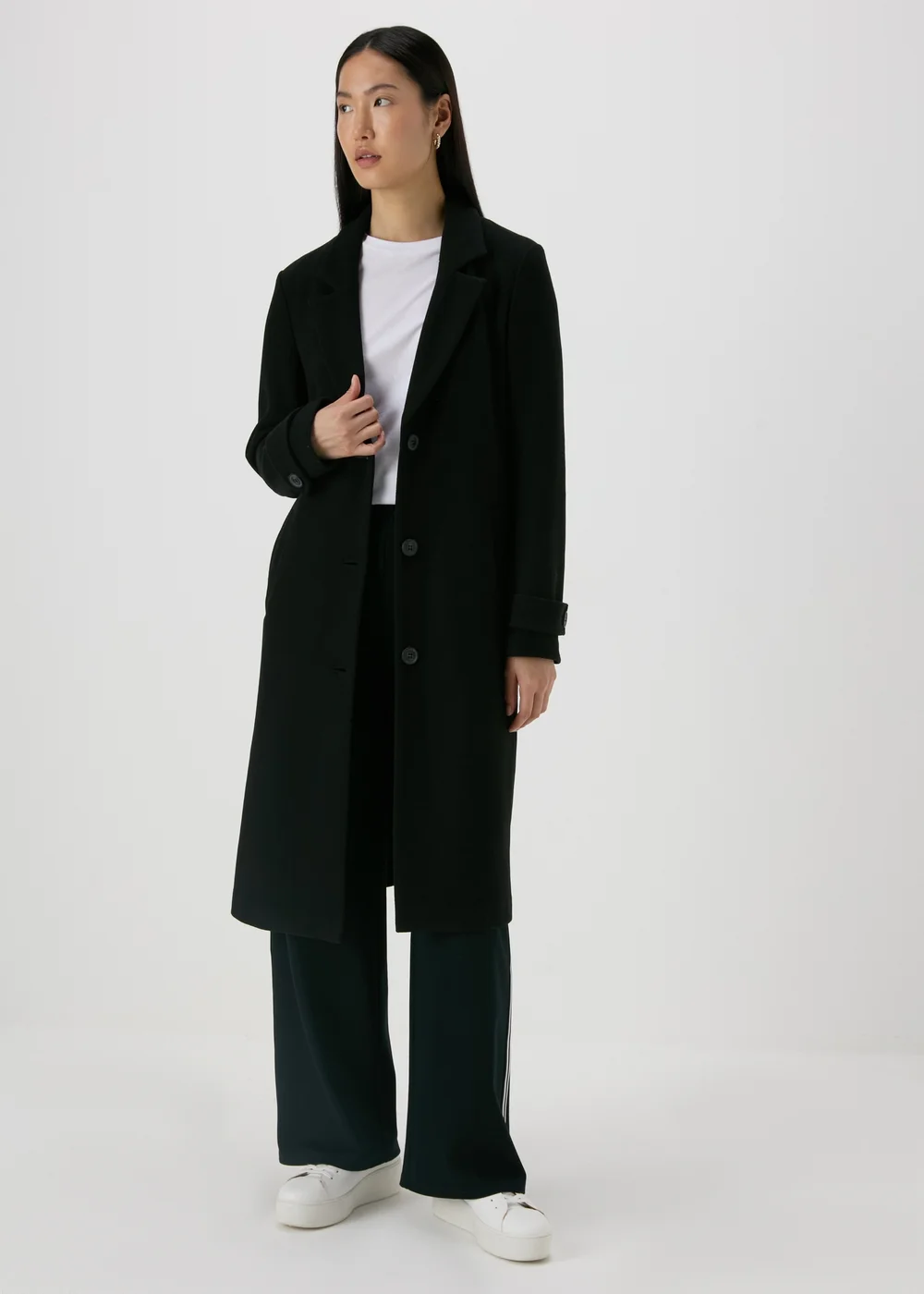 Black Textured Coat - 8 Image 3