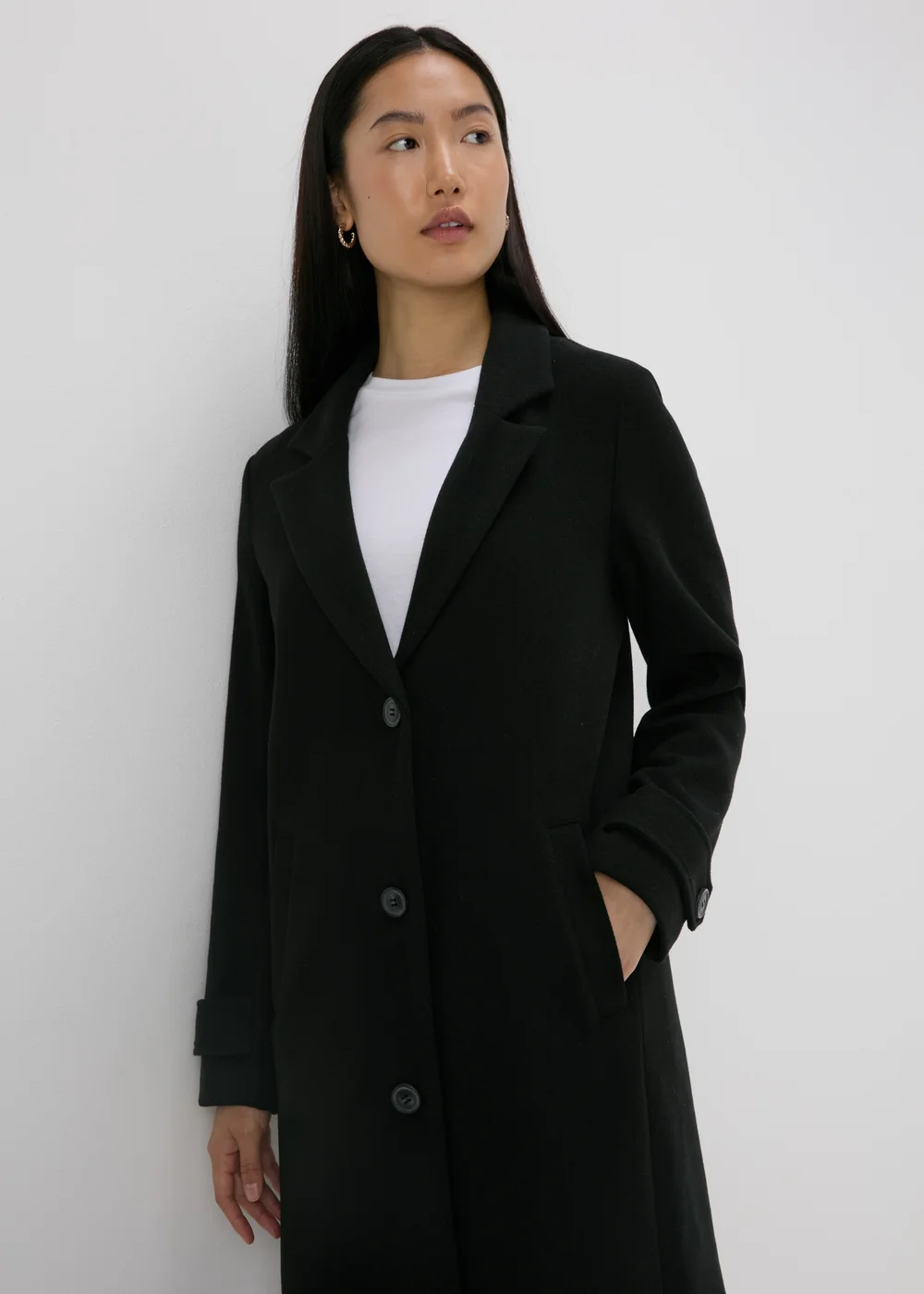 Black Textured Coat - 8 Image 1