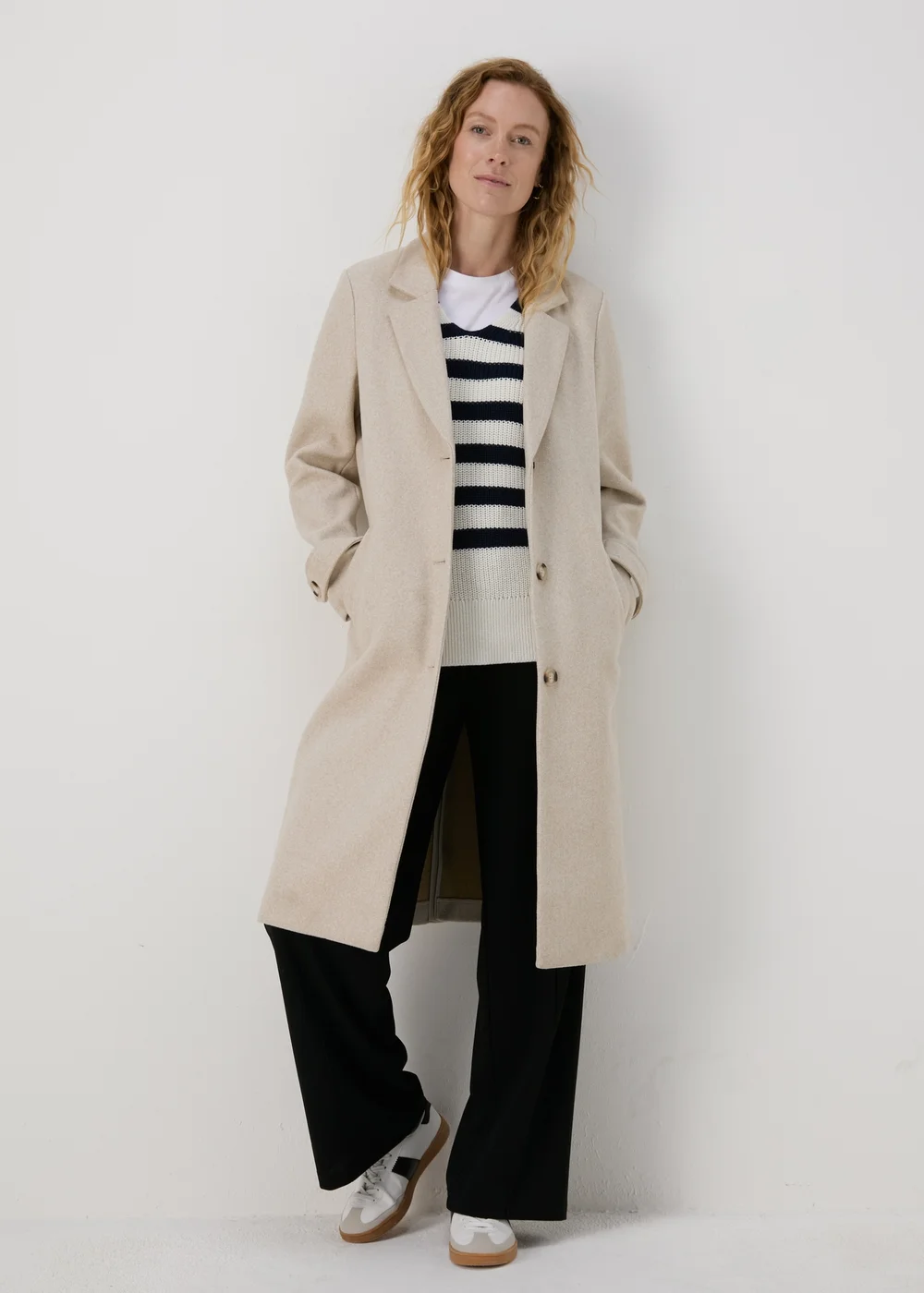 Oatmeal Textured Coat - 8 Image 1