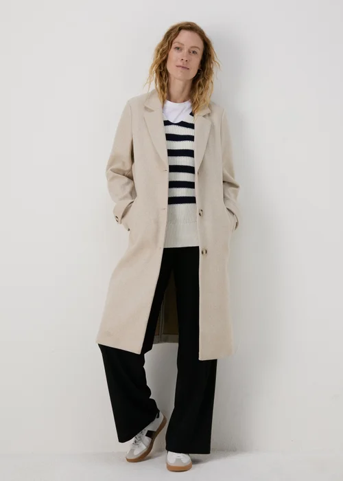 Oatmeal Textured Coat - 8 Image 1