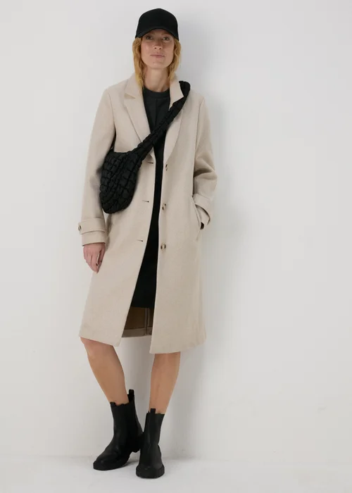 Oatmeal Textured Coat - 8 Image 4