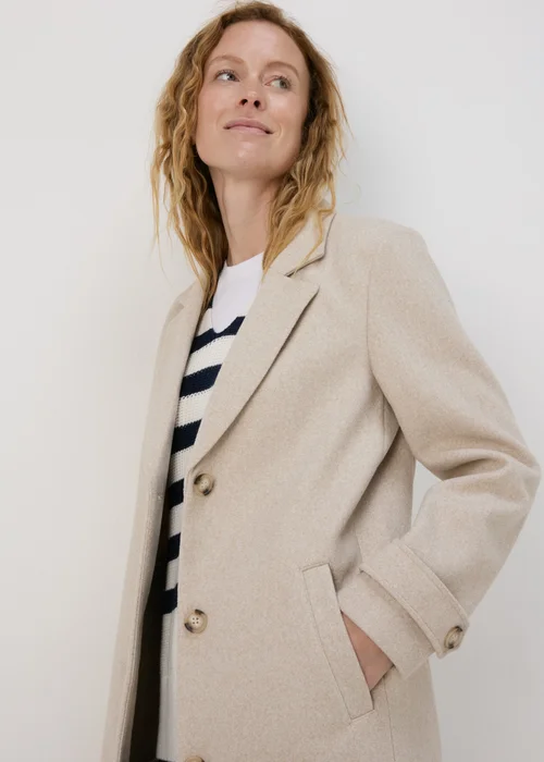 Oatmeal Textured Coat - 8 Image 3