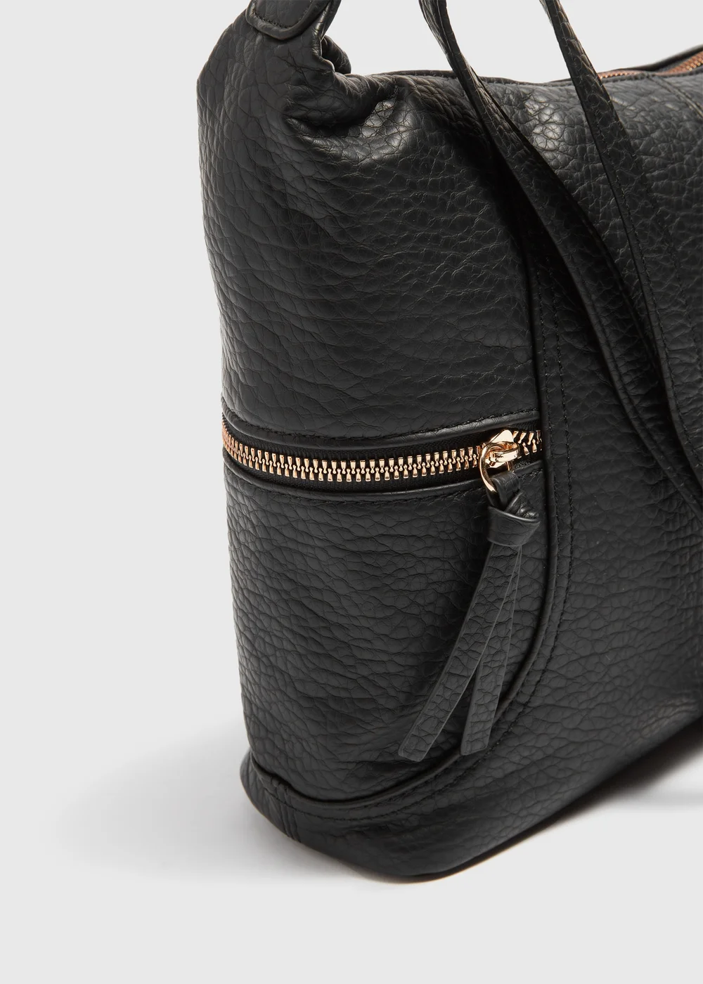 Black Slouch Cross Body Bag - One Size Image 2