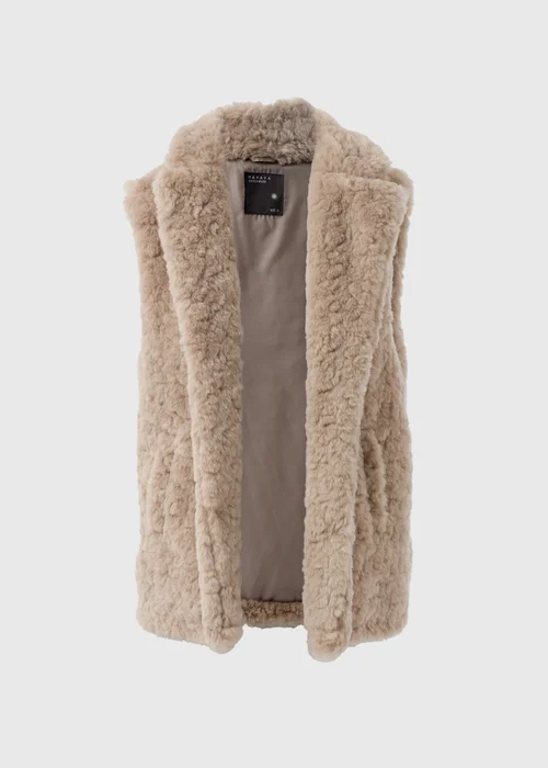 Beige Fur Gilet - 8 Image 5