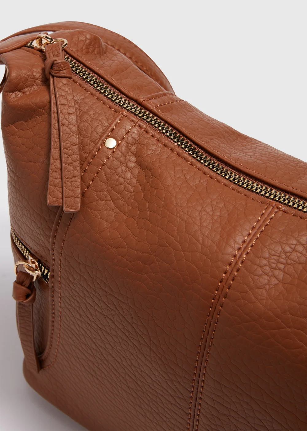 Tan Slouch Cross Body Bag - One Size Image 4