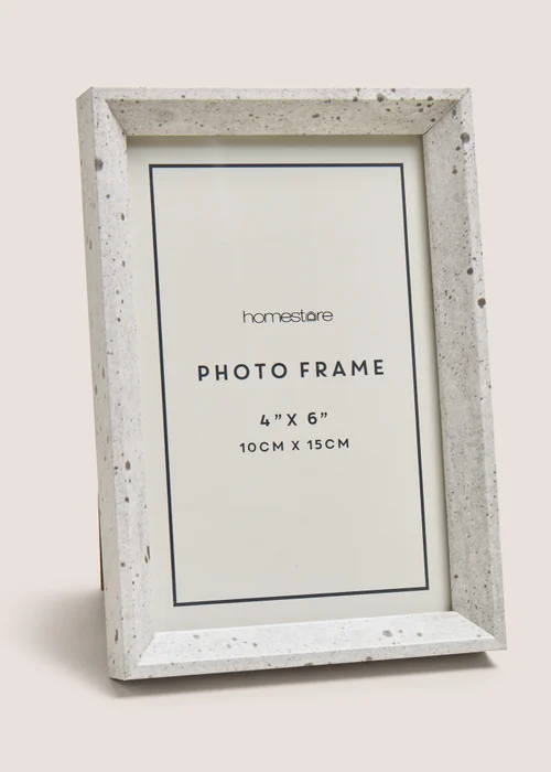 Grey Concrete Effect Frame (4inch x 6inch) Image 1