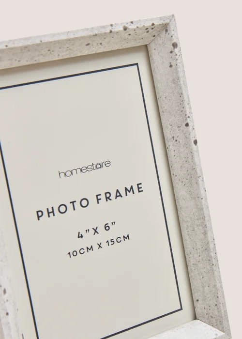 Grey Concrete Effect Frame (4inch x 6inch) Image 2