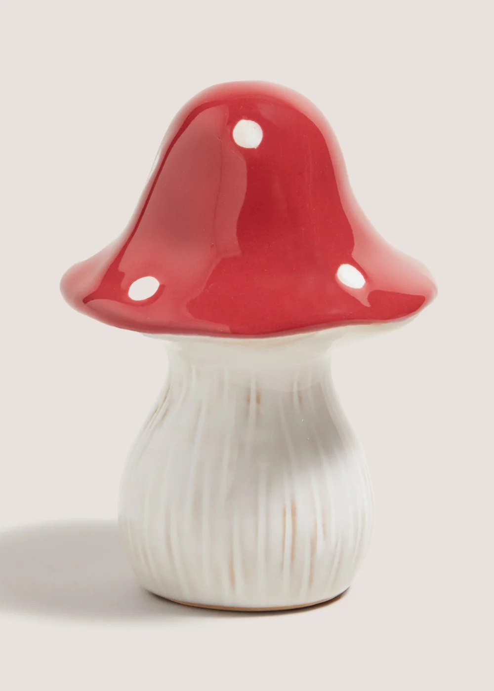 Red Ceramic Mushroom Ornament (9cmx9cmx12cm) Image 1