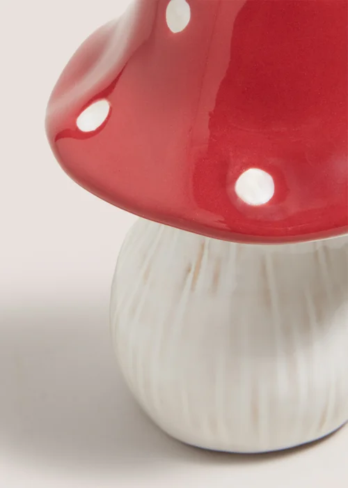 Red Ceramic Mushroom Ornament (9cmx9cmx12cm) Image 2