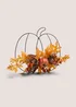 Orange Hanging Metal Pumpkin Plant Image 1
