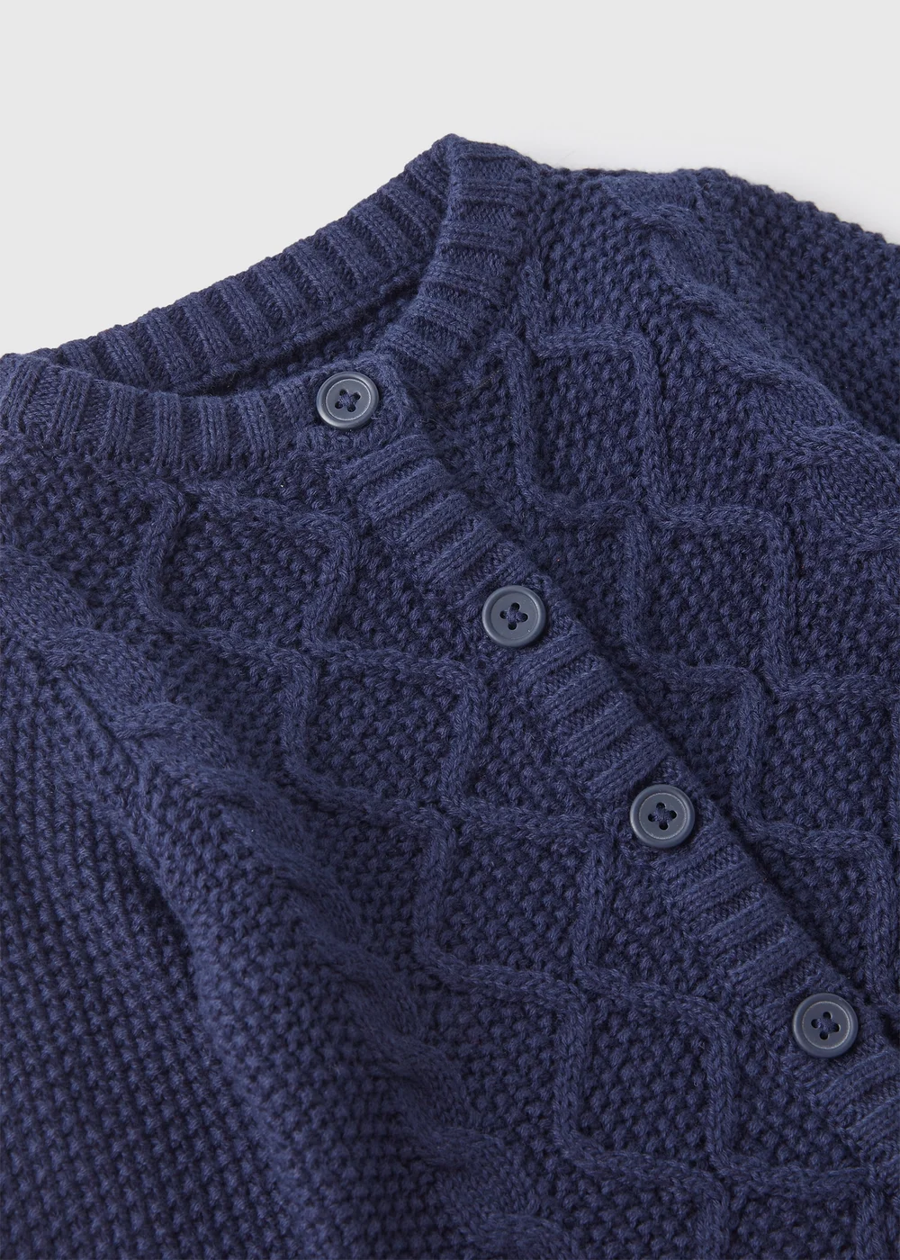 Baby Navy Knitted Cardigan (Newborn-23mths) - 0-3 months Image 2